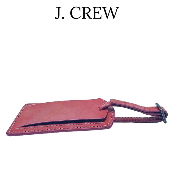 J. Crew • Leather Luggage Tag with Privacy Flap • Guava Shade • EUC - Picture 6 of 16
